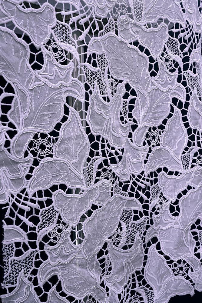 Bleached Beige Embroidered Mesh Floral Fabric Wedding Evening Dresses Sheaths