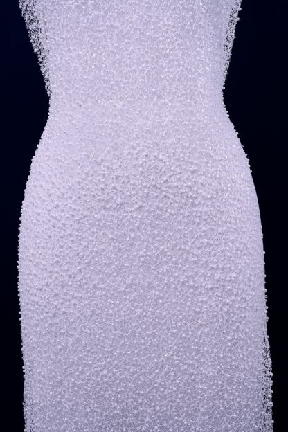 Luxury Lace Fabric With Embroidery Crystal Beading Delicate Embroidery Sparkly Sequins Gorgeous Lace Embroidery Wedding Gown Bridal Gown