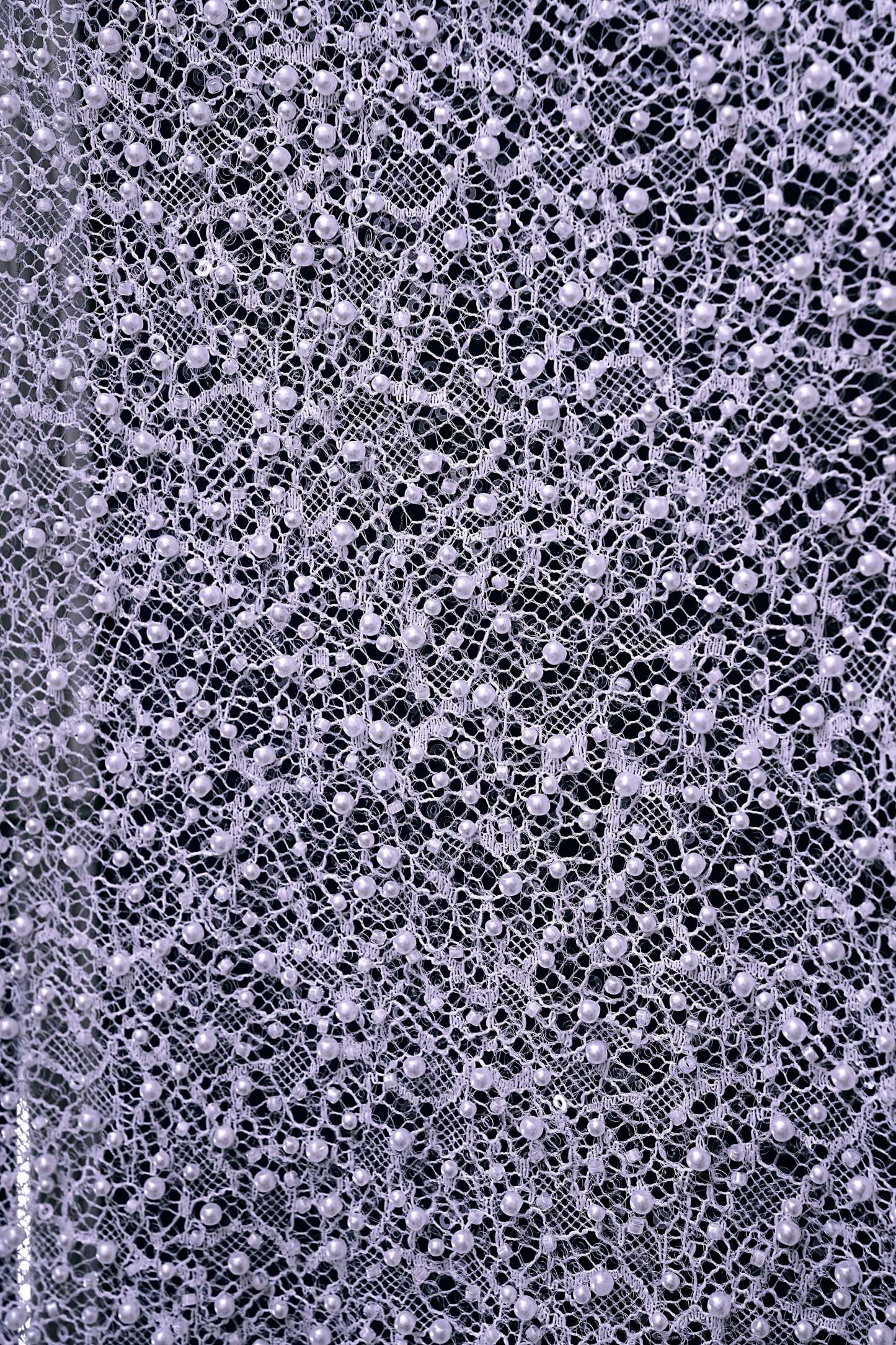 Exquisite Beaded Lace Fabric Embroidery Fabric With Sparkling Sequins and Pearls for Wedding Gown Bridal Dress