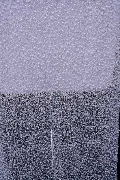 Exquisite Beaded Lace Fabric Embroidery Fabric With Sparkling Sequins and Pearls for Wedding Gown Bridal Dress