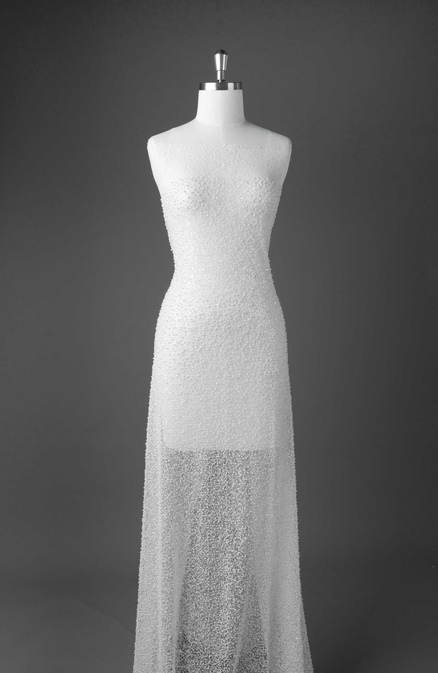 Luxury Lace Fabric With Embroidery Crystal Beads Beautifully Embroidered Sparkling Sequins Gorgeous lace Embroidered Wedding Dress Wedding Dress