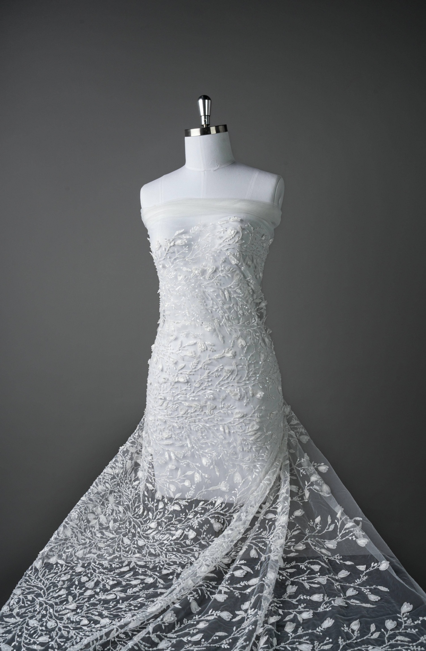 Sita Lace, sitalace, Lace Fabric, Feature Fabric, Tulle Fabric, Beaded Fabric, Sequined Fabric, Embroidery Fabric, Wedding Dress, Bridal Gown, Bridal Veil, Beads, Sequins, Feather Fabrics, Feather, 3D Flowers, Floral, Blossom Flowers, Flower Petal,