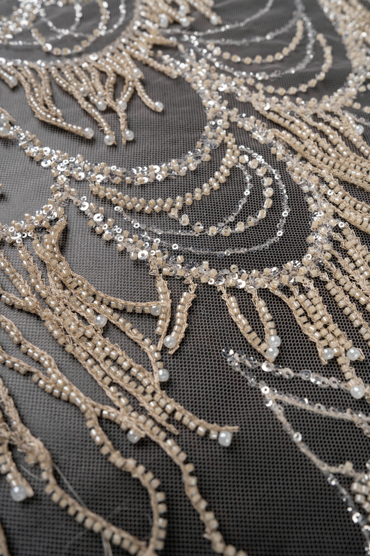 Sita Lace, sitalace, Lace Fabric, Feature Fabric, Tulle Fabric, Beaded Fabric, Sequined Fabric, Embroidery Fabric, Wedding Dress, Bridal Gown, Bridal Veil, Beads, Sequins, Feather Fabrics, Feather, 3D Flowers, Floral, Blossom Flowers, Flower Petal,