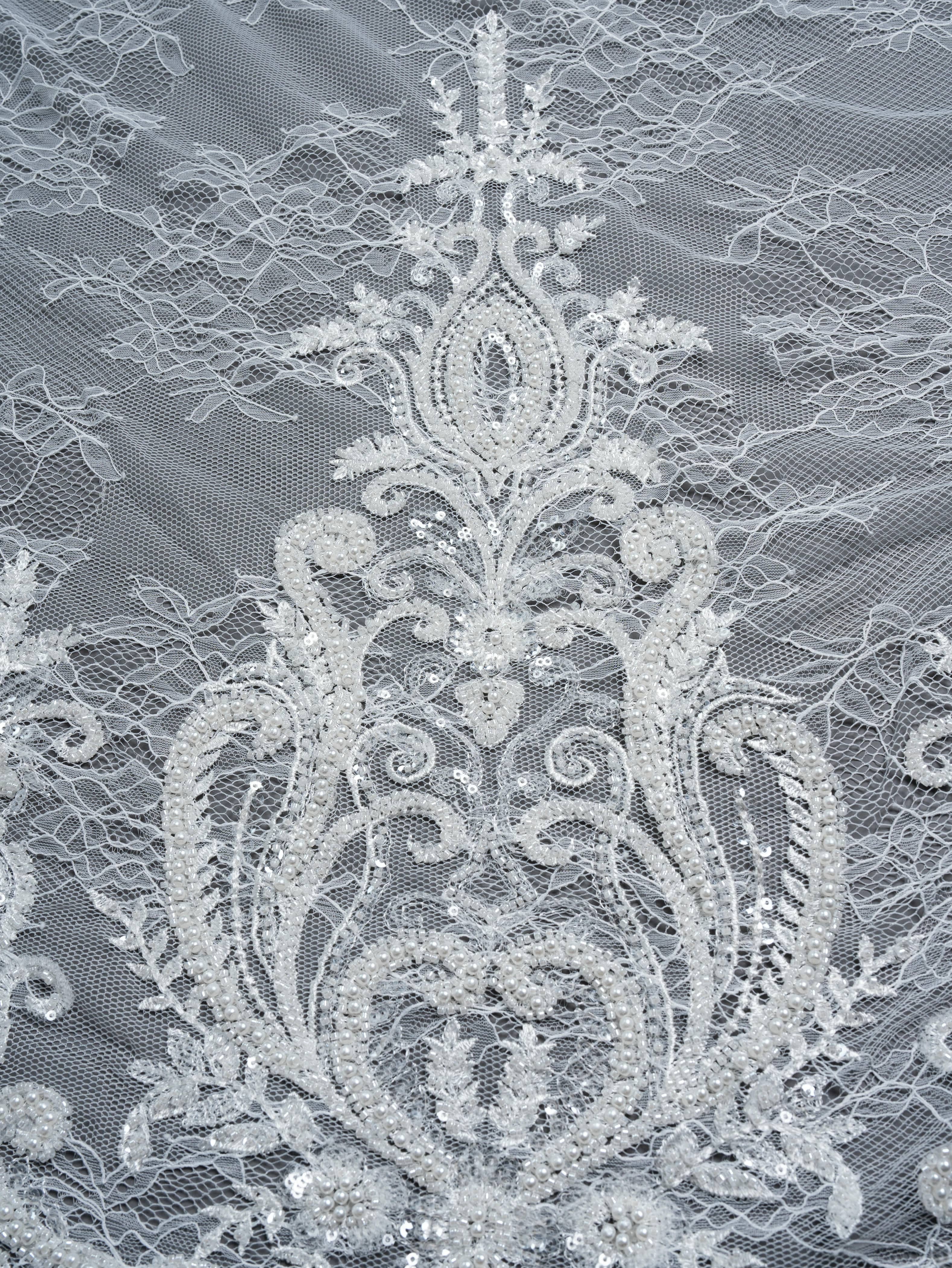 Sita Lace, sitalace, Lace Fabric, Feature Fabric, Tulle Fabric, Beaded Fabric, Sequined Fabric, Embroidery Fabric, Wedding Dress, Bridal Gown, Bridal Veil, Beads, Sequins, Feather Fabrics, Feather, 3D Flowers, Floral, Blossom Flowers, Flower Petal,