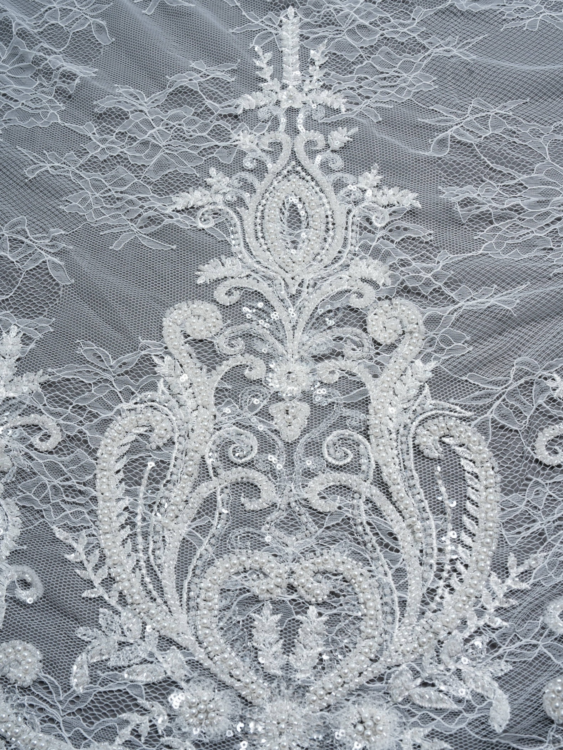 Sita Lace, sitalace, Lace Fabric, Feature Fabric, Tulle Fabric, Beaded Fabric, Sequined Fabric, Embroidery Fabric, Wedding Dress, Bridal Gown, Bridal Veil, Beads, Sequins, Feather Fabrics, Feather, 3D Flowers, Floral, Blossom Flowers, Flower Petal,