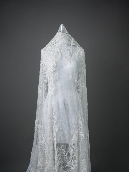 Sita Lace, sitalace, Lace Fabric, Feature Fabric, Tulle Fabric, Beaded Fabric, Sequined Fabric, Embroidery Fabric, Wedding Dress, Bridal Gown, Bridal Veil, Beads, Sequins, Feather Fabrics, Feather, 3D Flowers, Floral, Blossom Flowers, Flower Petal,