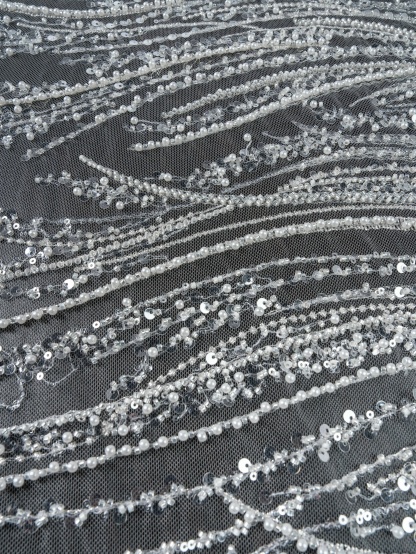 Sita Lace, sitalace, Lace Fabric, Feature Fabric, Tulle Fabric, Beaded Fabric, Sequined Fabric, Embroidery Fabric, Wedding Dress, Bridal Gown, Bridal Veil, Beads, Sequins, Feather Fabrics, Feather, 3D Flowers, Floral, Blossom Flowers, Flower Petal,