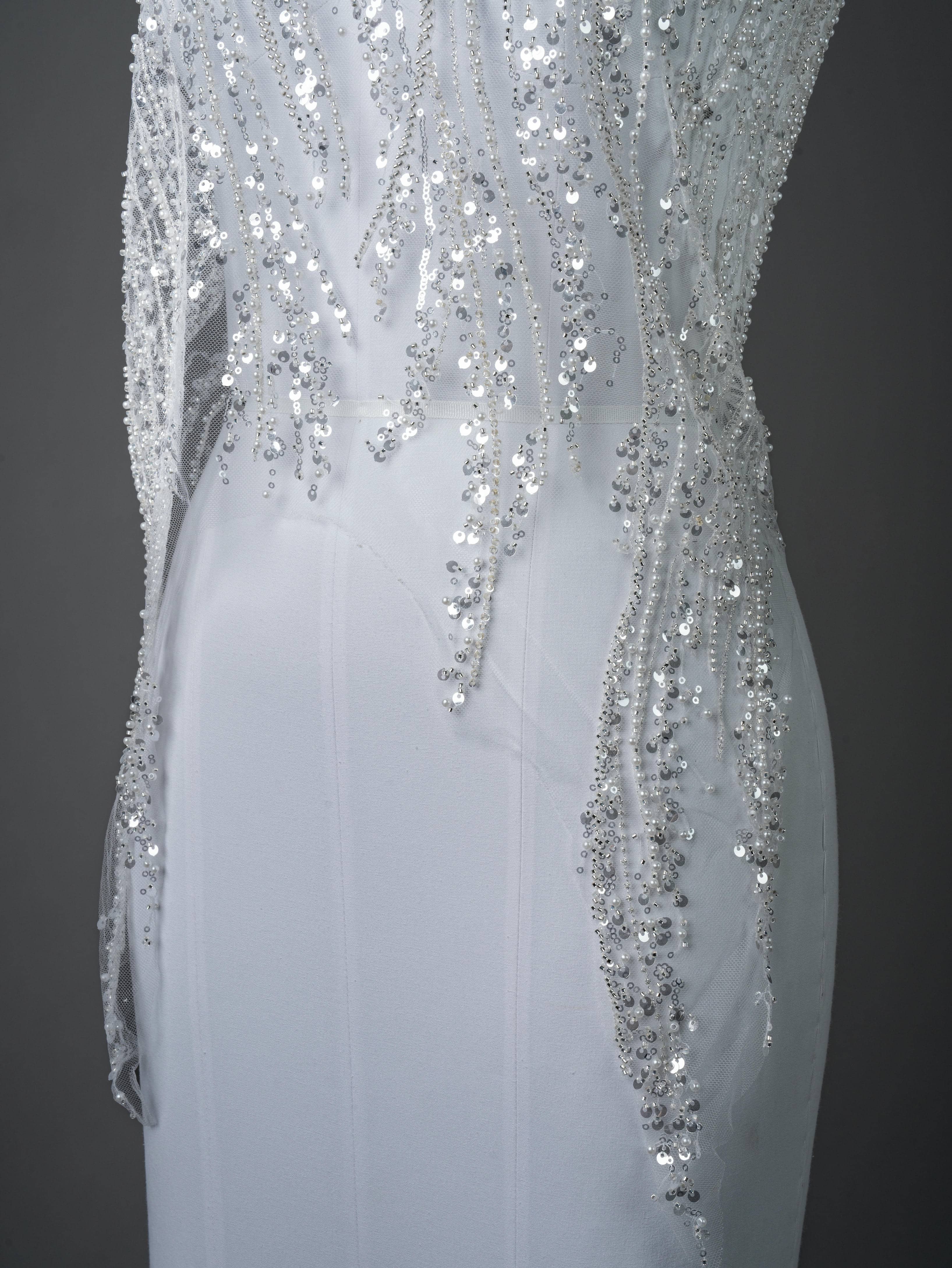 Sita Lace, sitalace, Lace Fabric, Feature Fabric, Tulle Fabric, Beaded Fabric, Sequined Fabric, Embroidery Fabric, Wedding Dress, Bridal Gown, Bridal Veil, Beads, Sequins, Feather Fabrics, Feather, 3D Flowers, Floral, Blossom Flowers, Flower Petal,