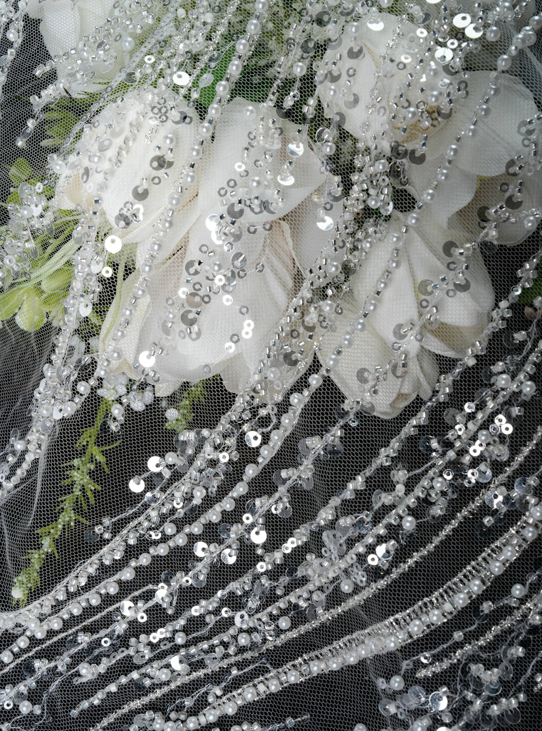 Sita Lace, sitalace, Lace Fabric, Feature Fabric, Tulle Fabric, Beaded Fabric, Sequined Fabric, Embroidery Fabric, Wedding Dress, Bridal Gown, Bridal Veil, Beads, Sequins, Feather Fabrics, Feather, 3D Flowers, Floral, Blossom Flowers, Flower Petal,