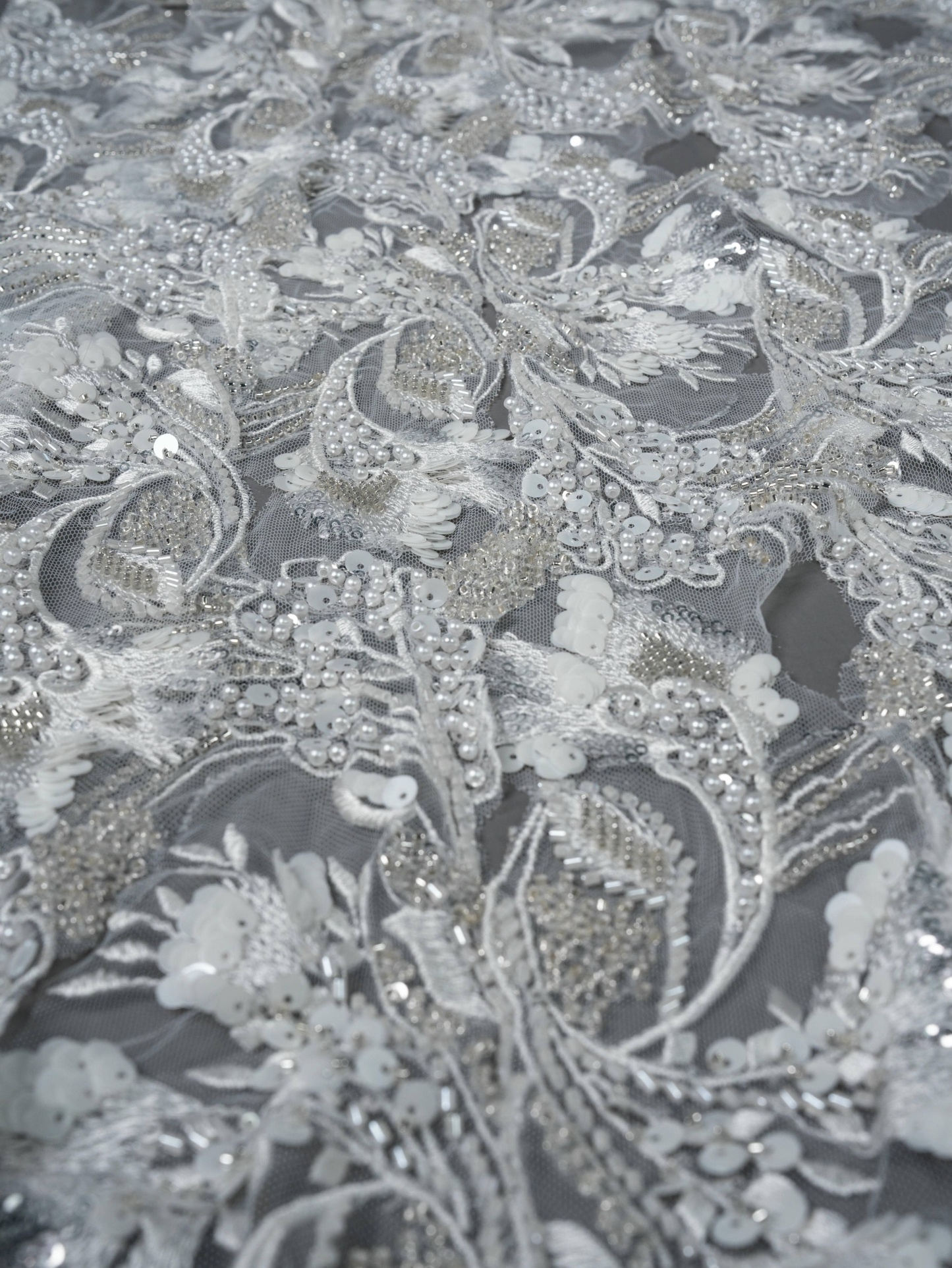 Sita Lace, sitalace, Lace Fabric, Feature Fabric, Tulle Fabric, Beaded Fabric, Sequined Fabric, Embroidery Fabric, Wedding Dress, Bridal Gown, Bridal Veil, Beads, Sequins, Feather Fabrics, Feather, 3D Flowers, Floral, Blossom Flowers, Flower Petal,