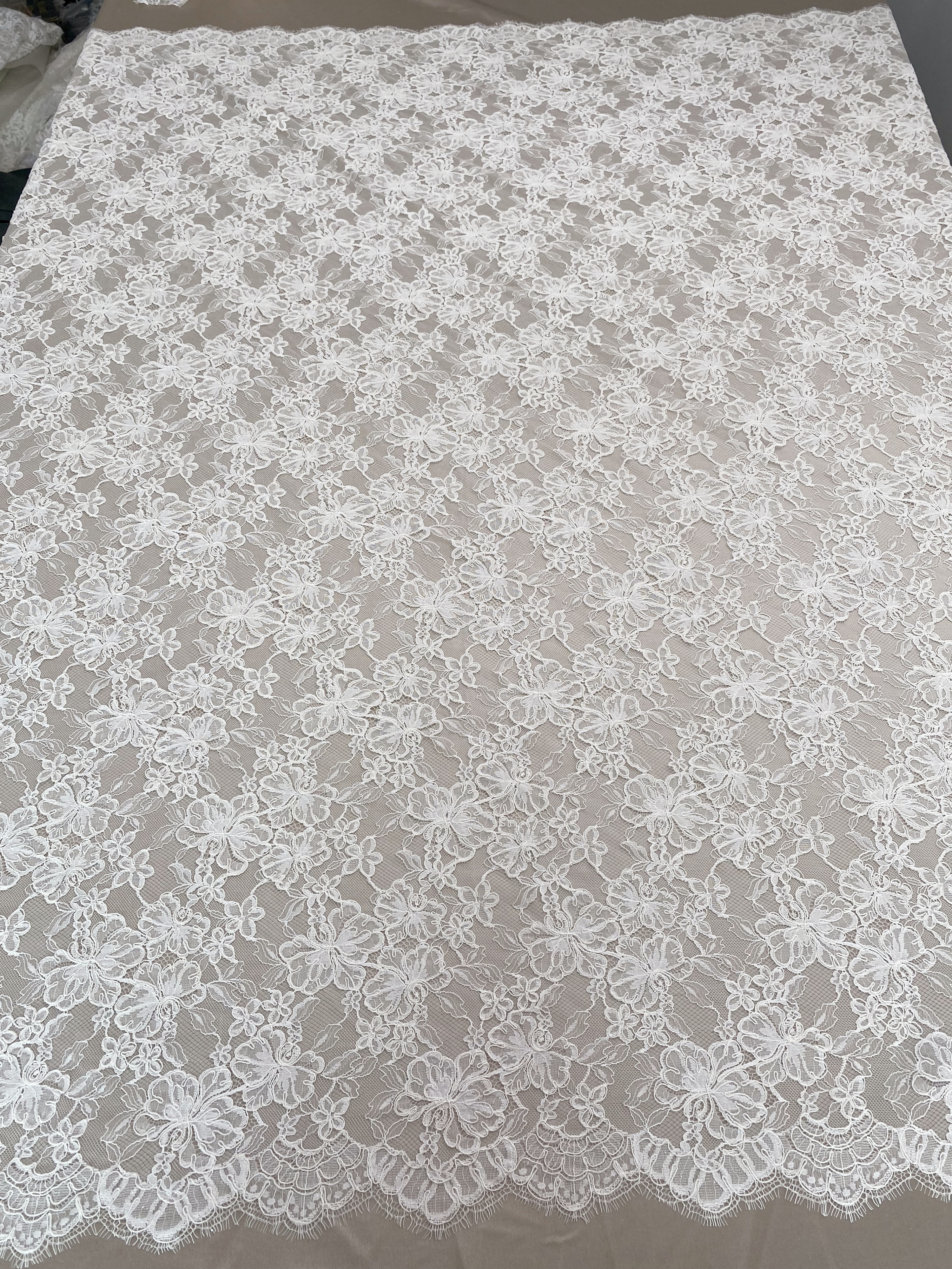 Chantilly Eyelash Lace Fabric, Bridal Wedding Dress lace for Veil, Dress, Costume