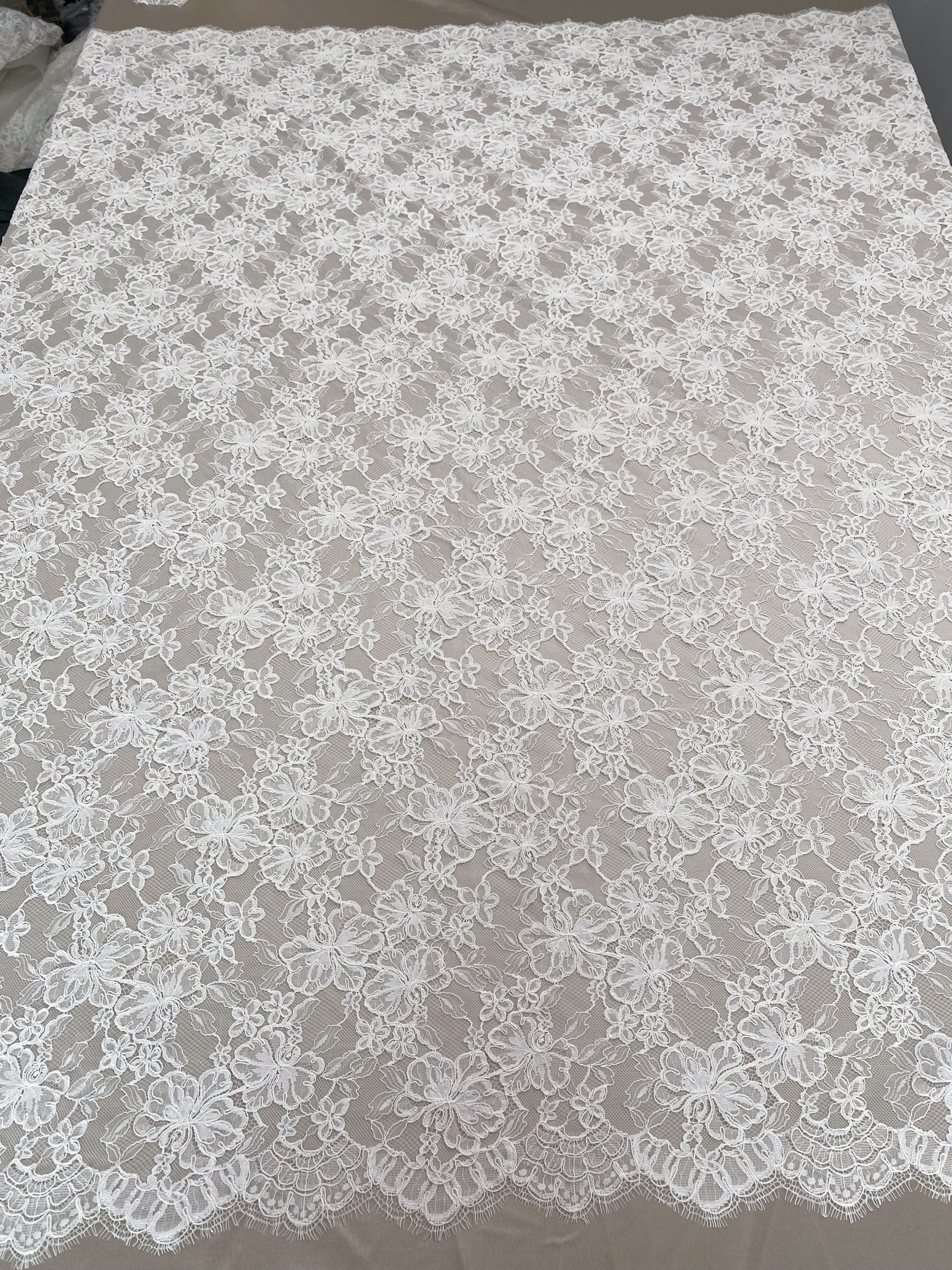 Chantilly Eyelash Lace Fabric, Bridal Wedding Dress lace for Veil, Dress, Costume