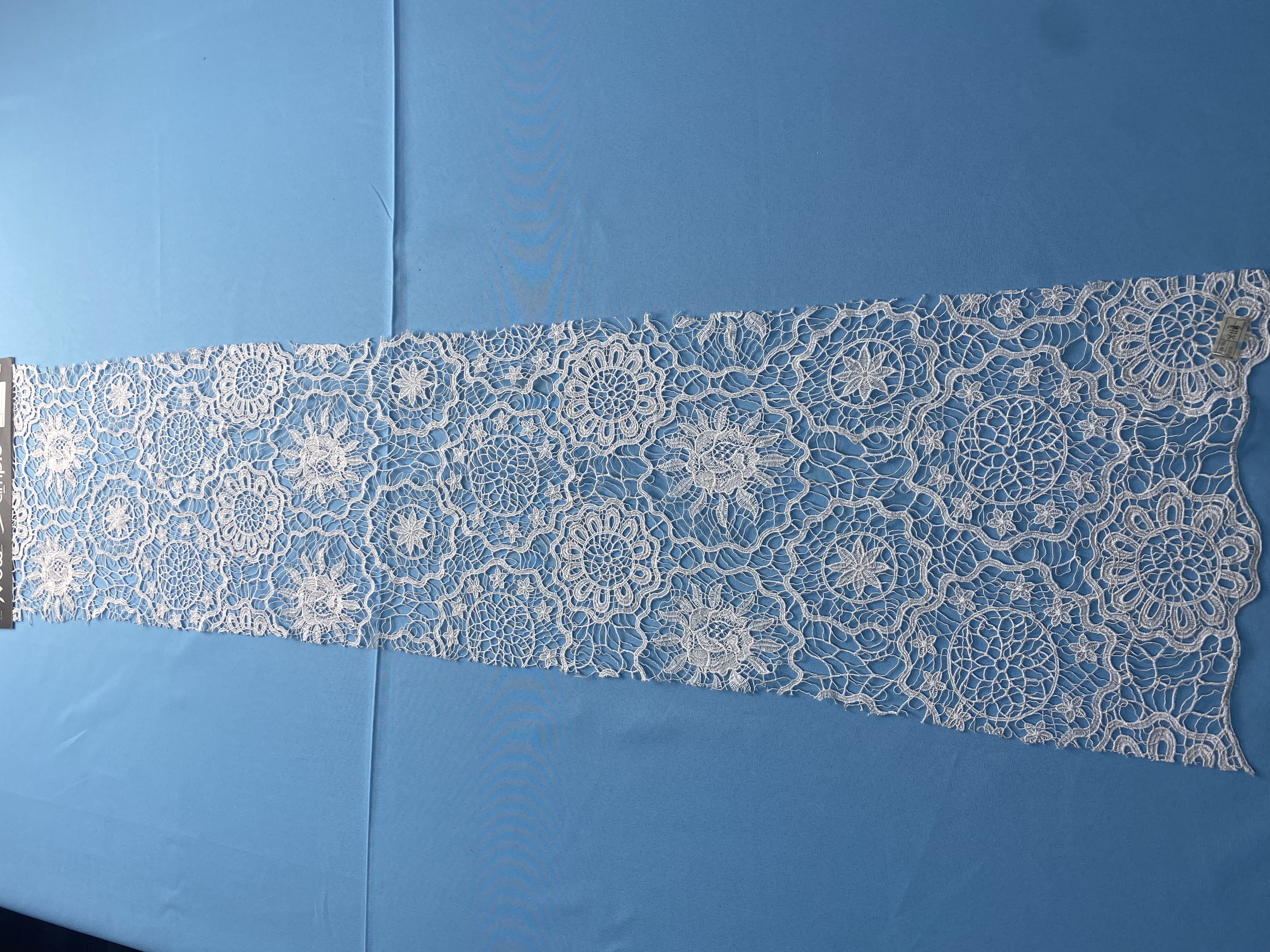 Dreamy Ivory Fabric! Showcases Delicate Embroidery Patterns, Ideal for Wedding Dresses/Evening Wear. High-Quality Craftsmanship—Shop This Exquisite Embroidered Material Now!