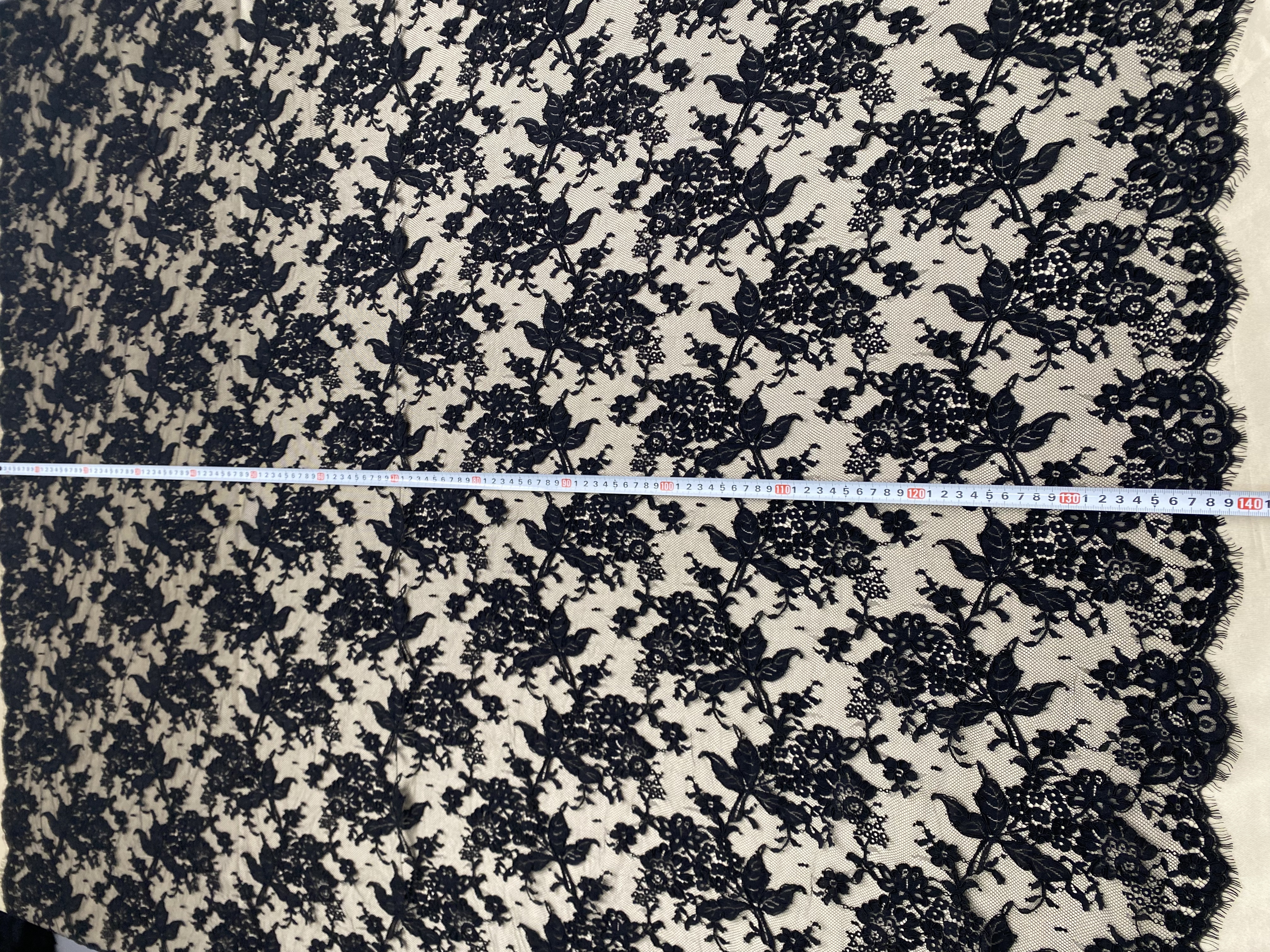 Corded Alencon Flower Lace Fabric, 3 Meters French Chantilly lace fabric trim for wedding shrugs,bridal gown,Classic lace top overlay, sold by 3 maters