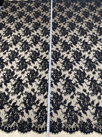 Corded Alencon Flower Lace Fabric, 3 Meters French Chantilly lace fabric trim for wedding shrugs,bridal gown,Classic lace top overlay, sold by 3 maters