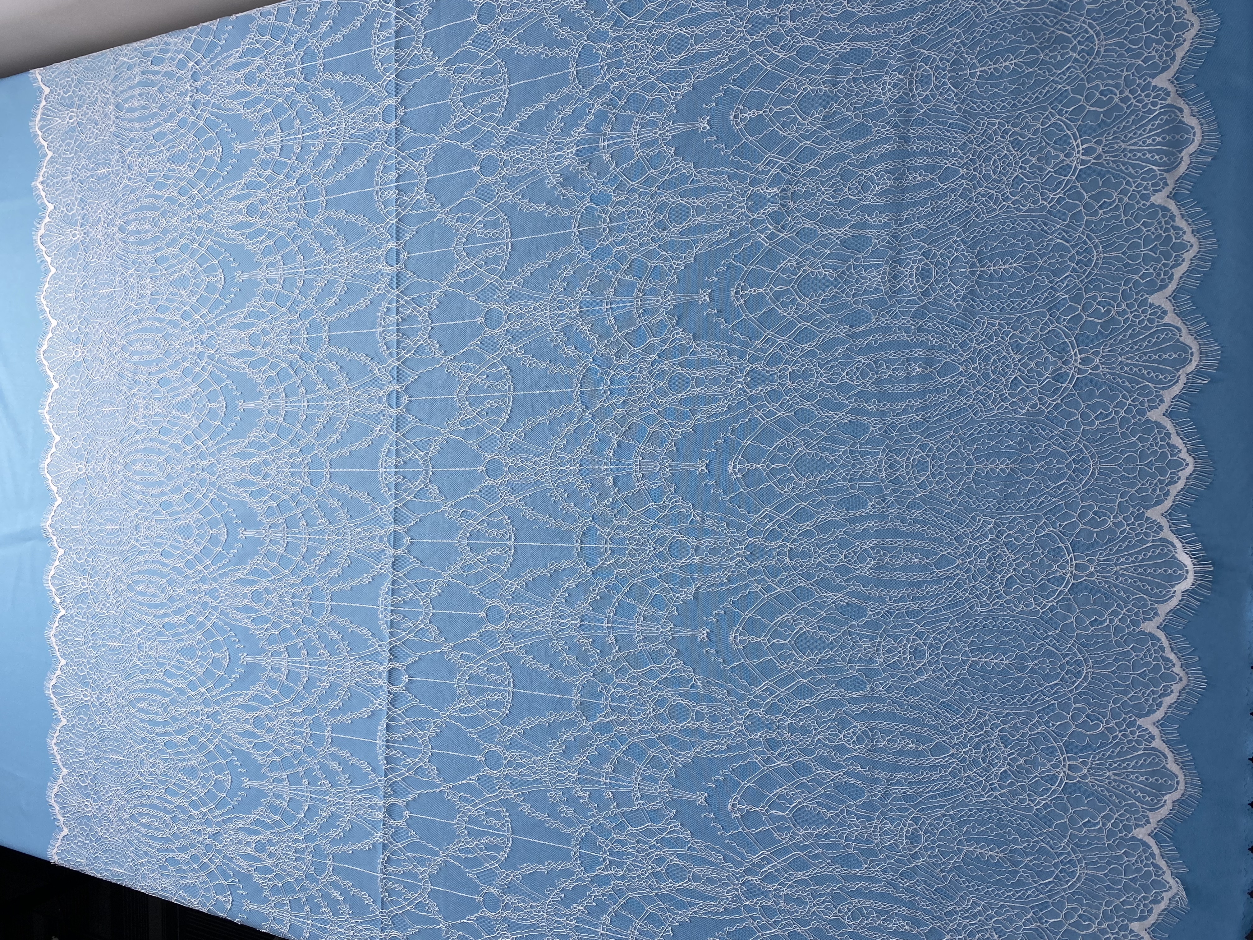 French Eyelash Lace with Embroidery – Stylish High-End Fabric, 300CM Length x 150CM Width for Wedding Dresses, Fashion Garments & Decor Projects