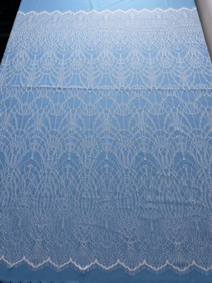 French Eyelash Lace with Embroidery – Stylish High-End Fabric, 300CM Length x 150CM Width for Wedding Dresses, Fashion Garments & Decor Projects