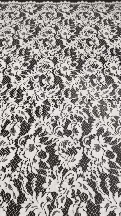 Soft Light French Chantily Eyelash Lace for Wedding Dress, Bridal Gown, Classic Lace Top Overlay, White Lace Fabric DIY Bridal Dress 