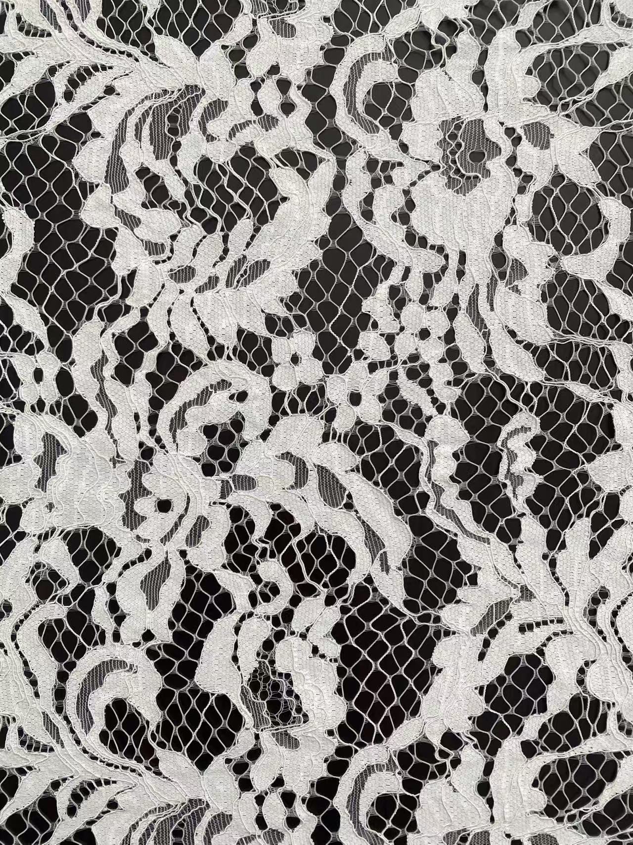 Soft Light French Chantily Eyelash Lace for Wedding Dress, Bridal Gown, Classic Lace Top Overlay, White Lace Fabric DIY Bridal Dress 