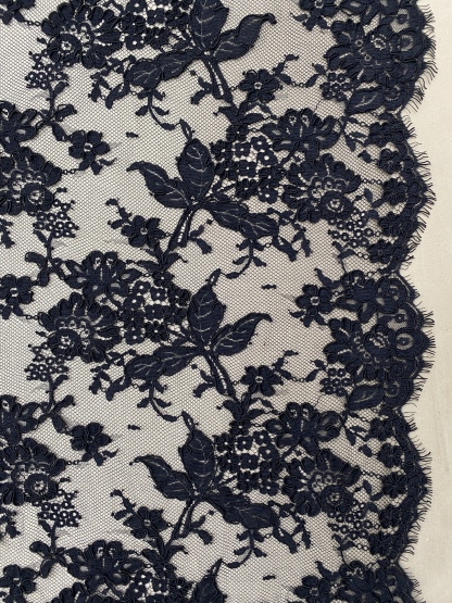 Corded Alencon Flower Lace Fabric, 3 Meters French Chantilly lace fabric trim for wedding shrugs,bridal gown,Classic lace top overlay, sold by 3 maters