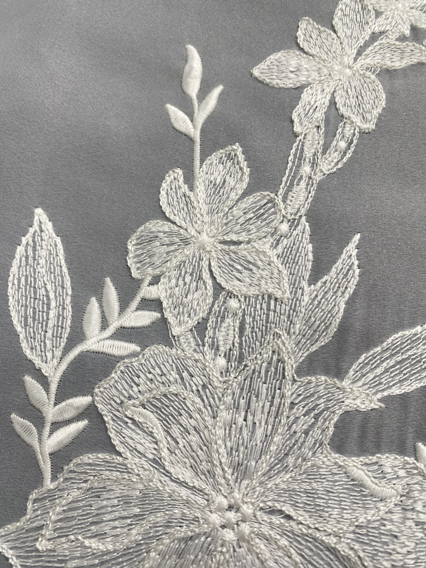 Ivory Bridal Embroidery Floral Lace Fabric, Delicate Floral Applique lace, Formal Dress Prom lace, Wedding Gown lace, rehearsal, by 1 yard