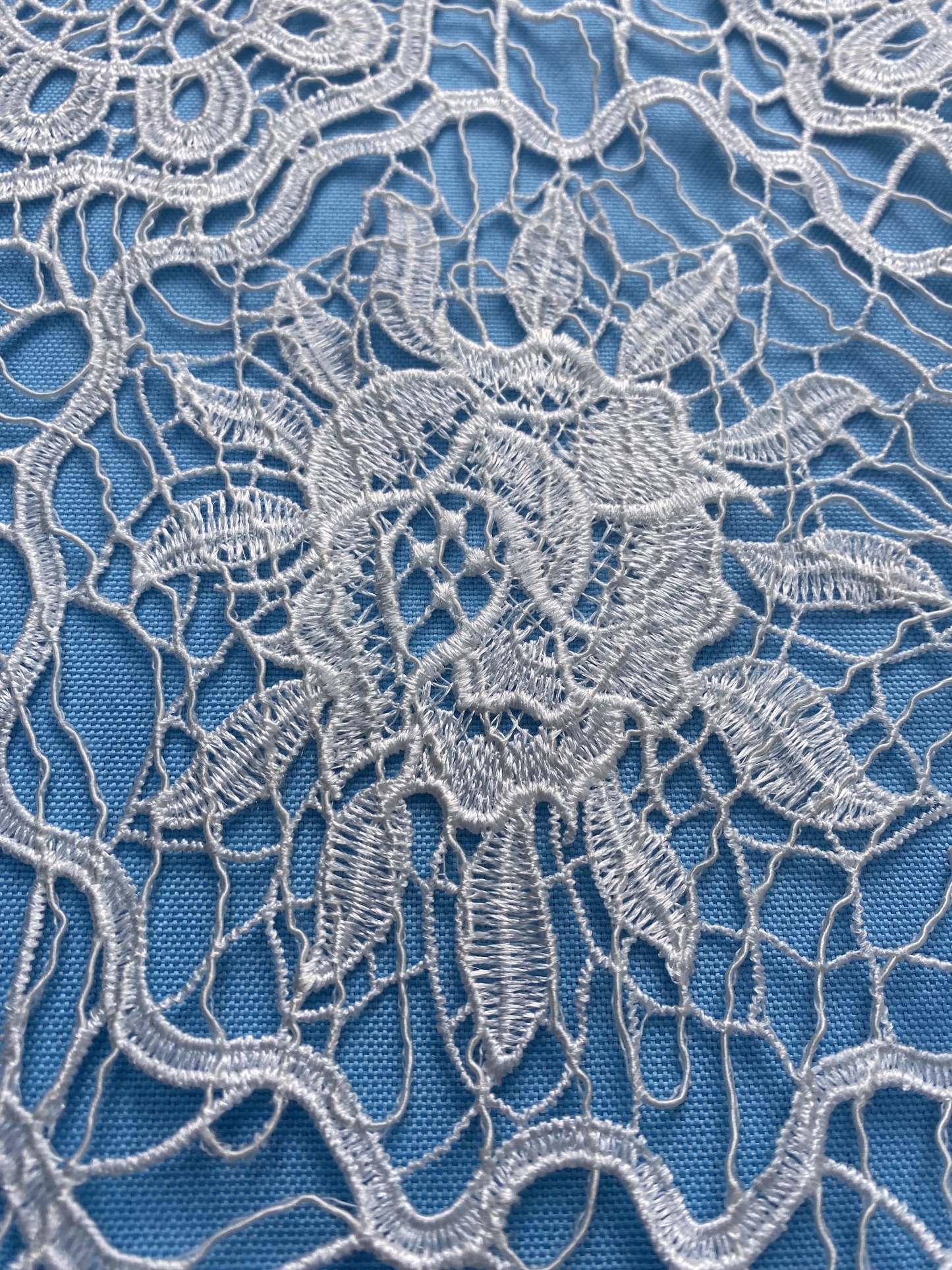Dreamy Ivory Fabric! Showcases Delicate Embroidery Patterns, Ideal for Wedding Dresses/Evening Wear. High-Quality Craftsmanship—Shop This Exquisite Embroidered Material Now!