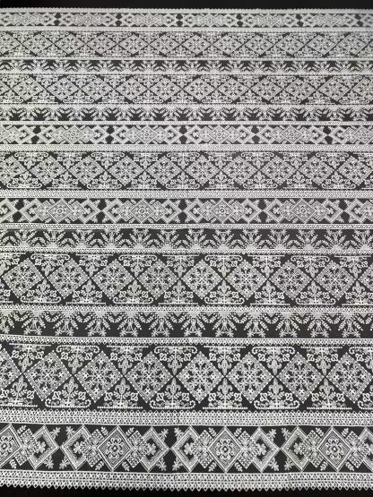 White Guipure Mesh Lace Fabric, Bridal Guipure Lace Fabric, Crochet Wedding Lace, Bridal Wedding Dress Stripe line Embroidery flower lace by the yard