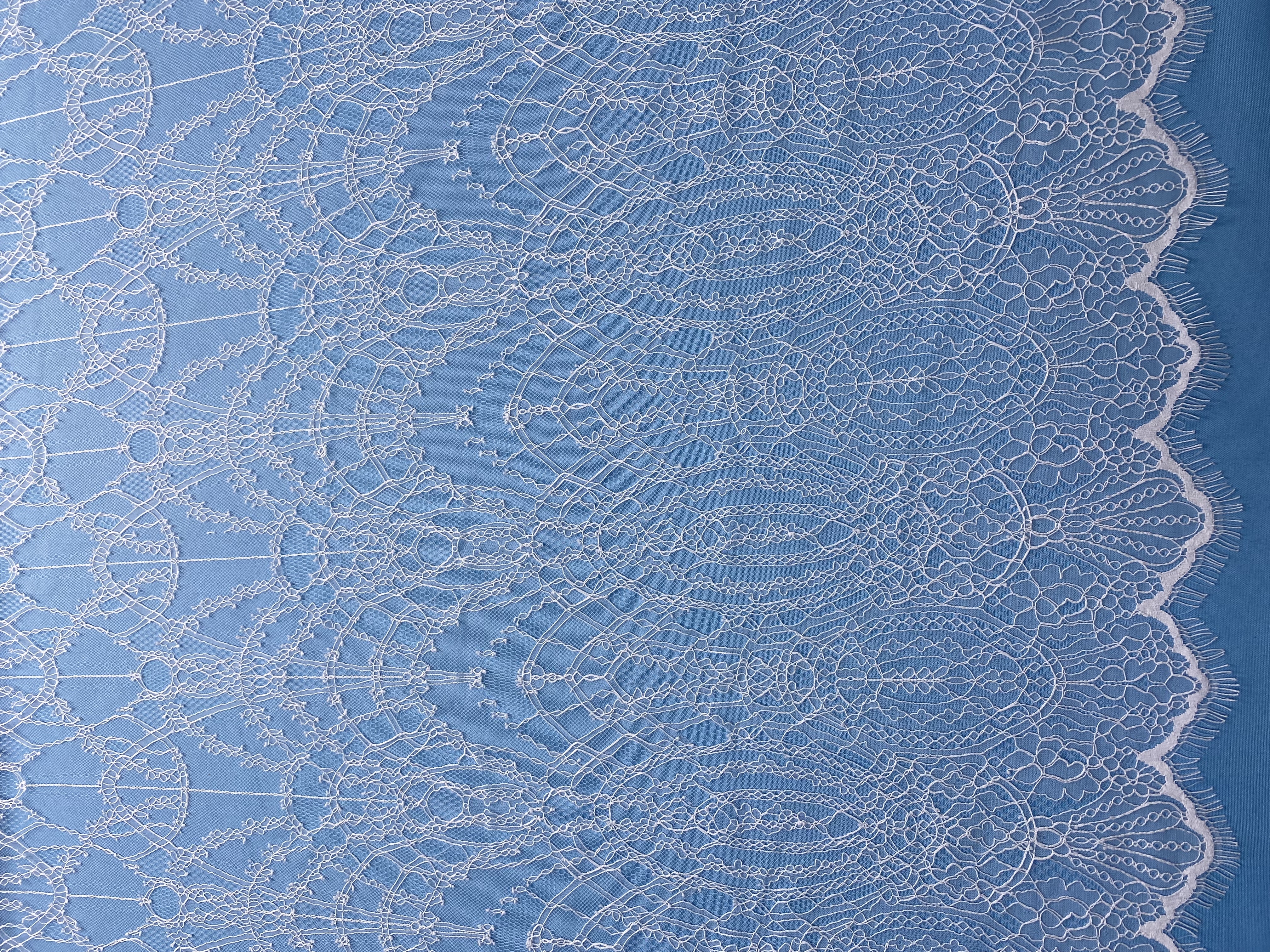 French Eyelash Lace with Embroidery – Stylish High-End Fabric, 300CM Length x 150CM Width for Wedding Dresses, Fashion Garments & Decor Projects