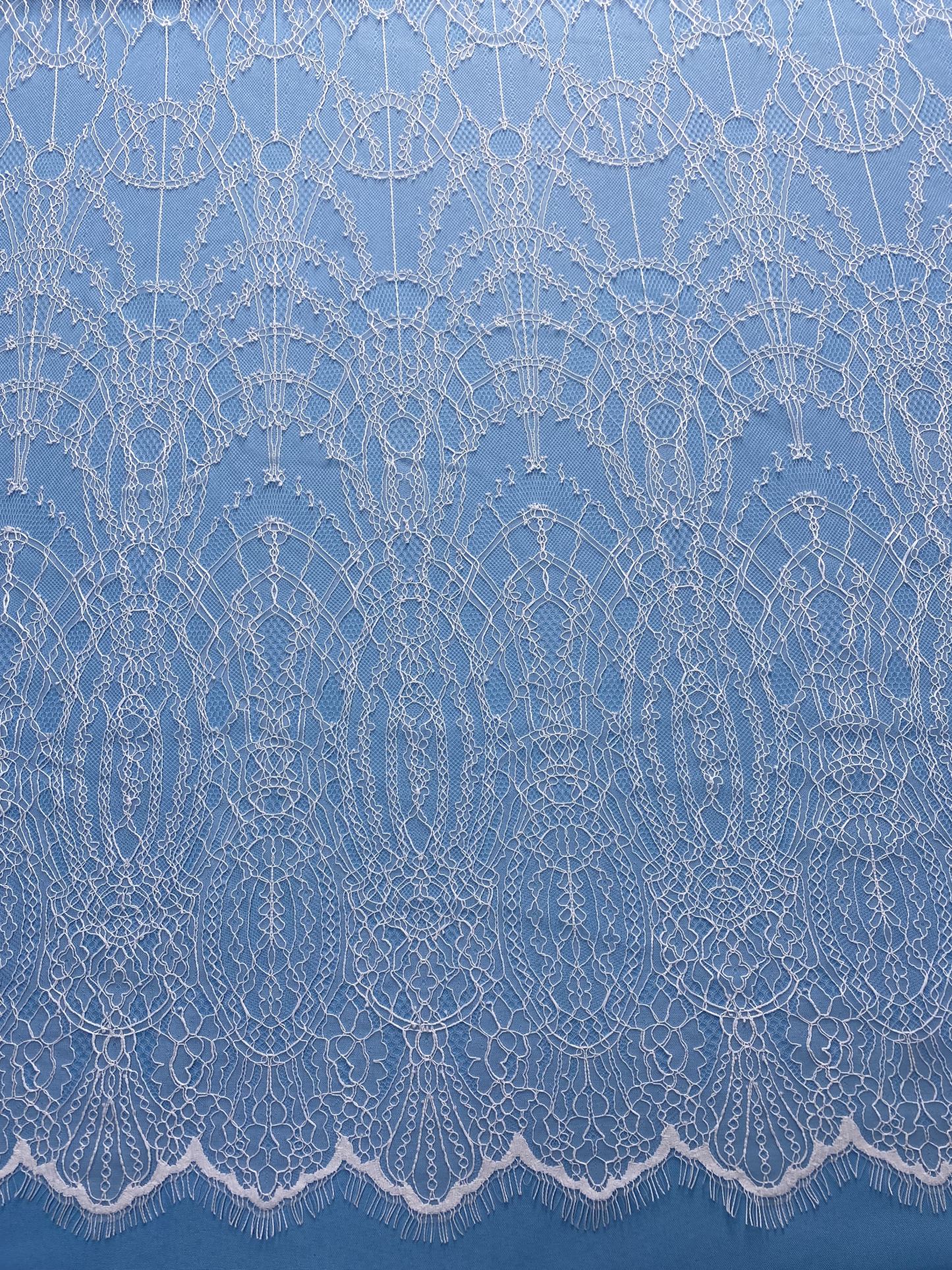 French Eyelash Lace with Embroidery – Stylish High-End Fabric, 300CM Length x 150CM Width for Wedding Dresses, Fashion Garments & Decor Projects