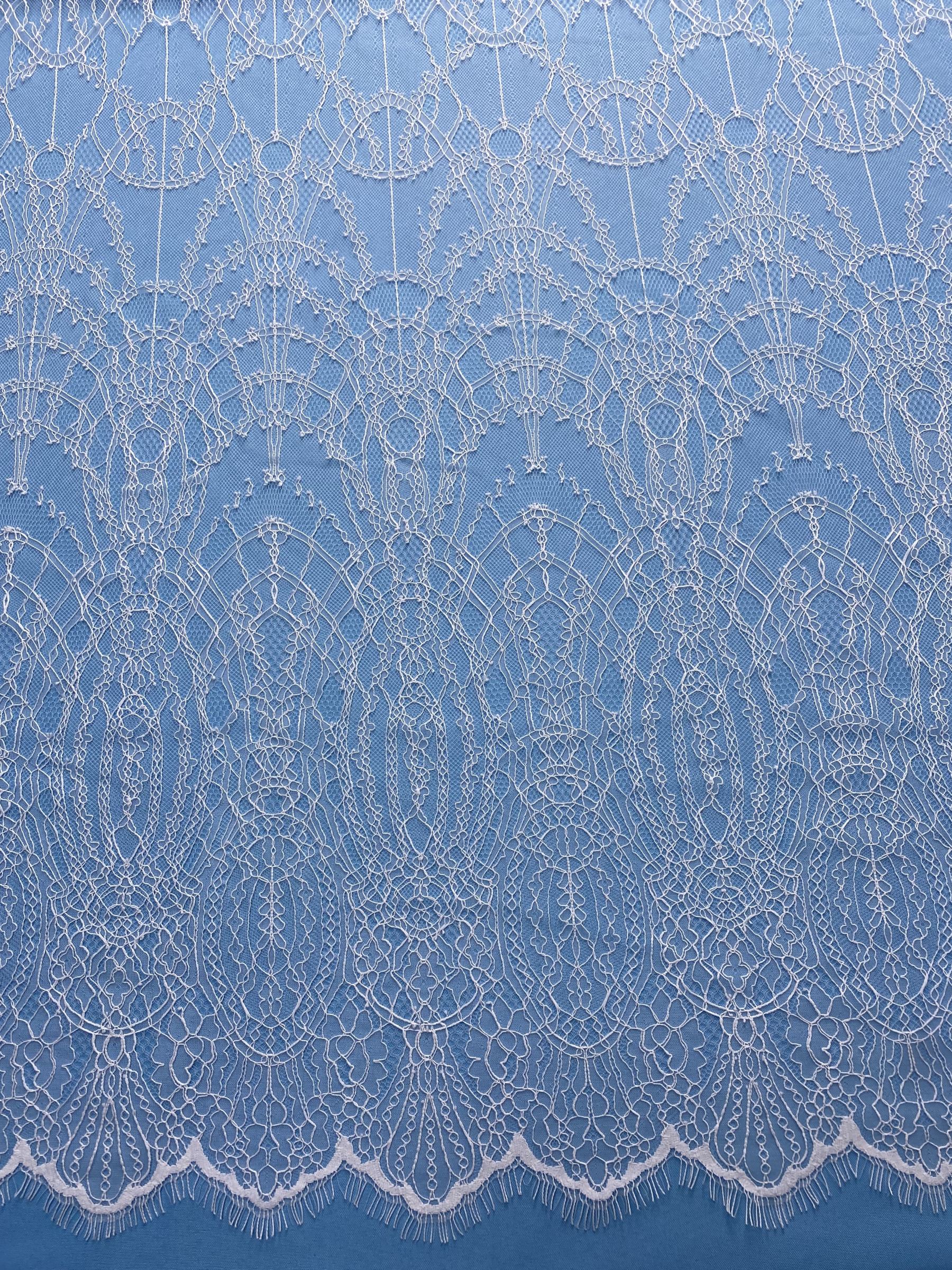 French Eyelash Lace with Embroidery – Stylish High-End Fabric, 300CM Length x 150CM Width for Wedding Dresses, Fashion Garments & Decor Projects