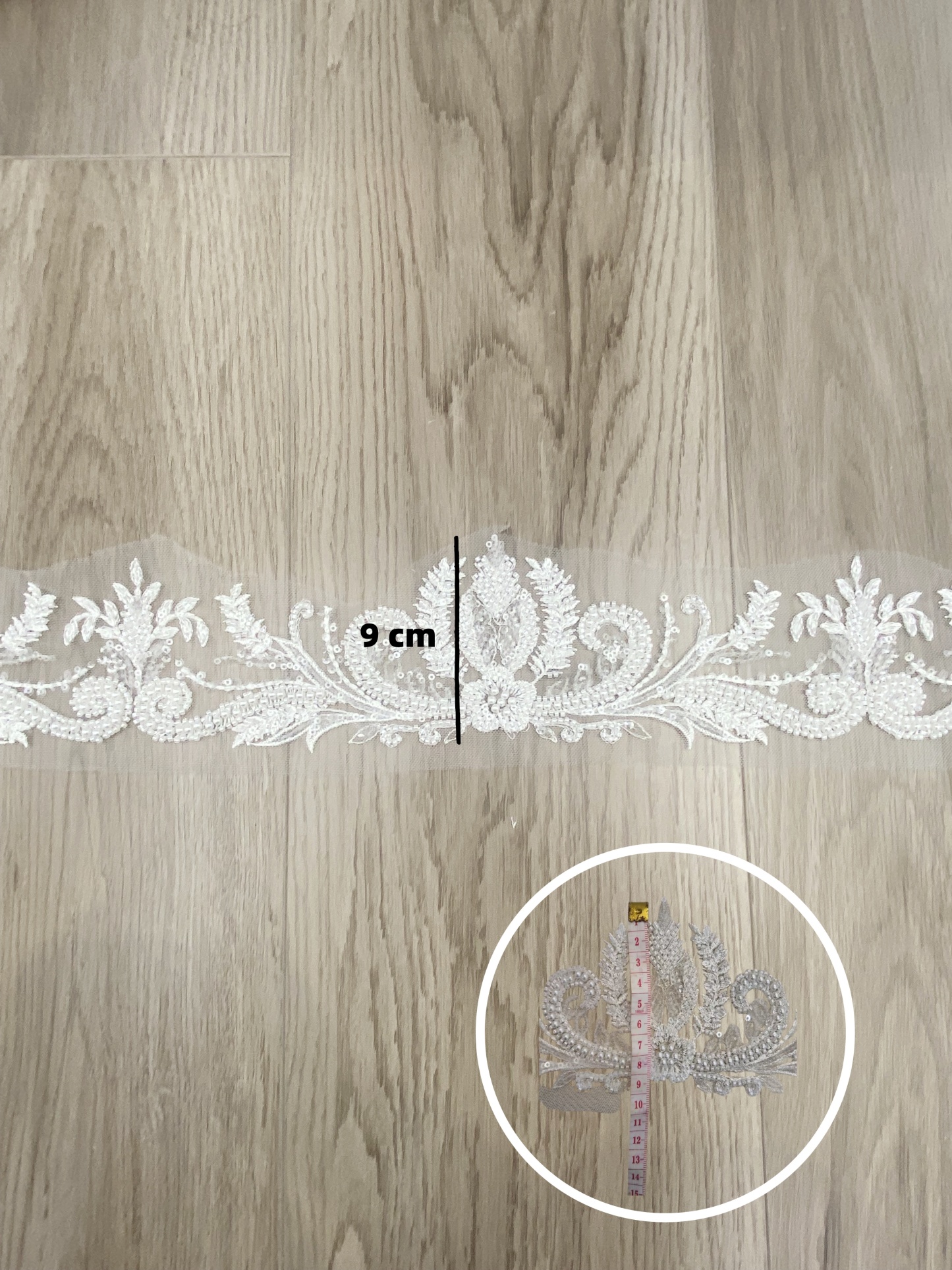 3D Petals Beaded Trim Tassel Crystal Fringe Lace Trim for Bridal Dress,Belt,Necklace, Fringe Wedding Lace Ribbon for 1 Yard