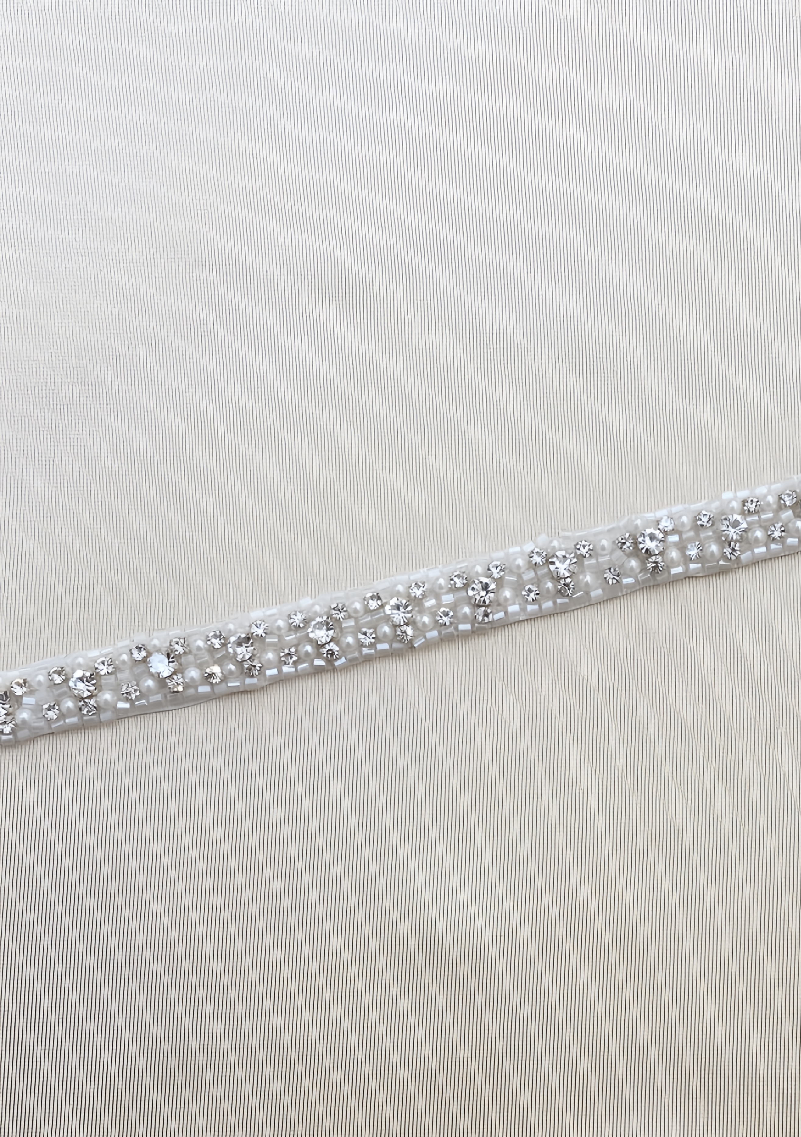 Ivory Wedding Belt with Beads & Crystal Rhinestones, Satin Ribbon Sash Belt for Bridal, Wedding Clasp Belt, Bridesmaid Accessory