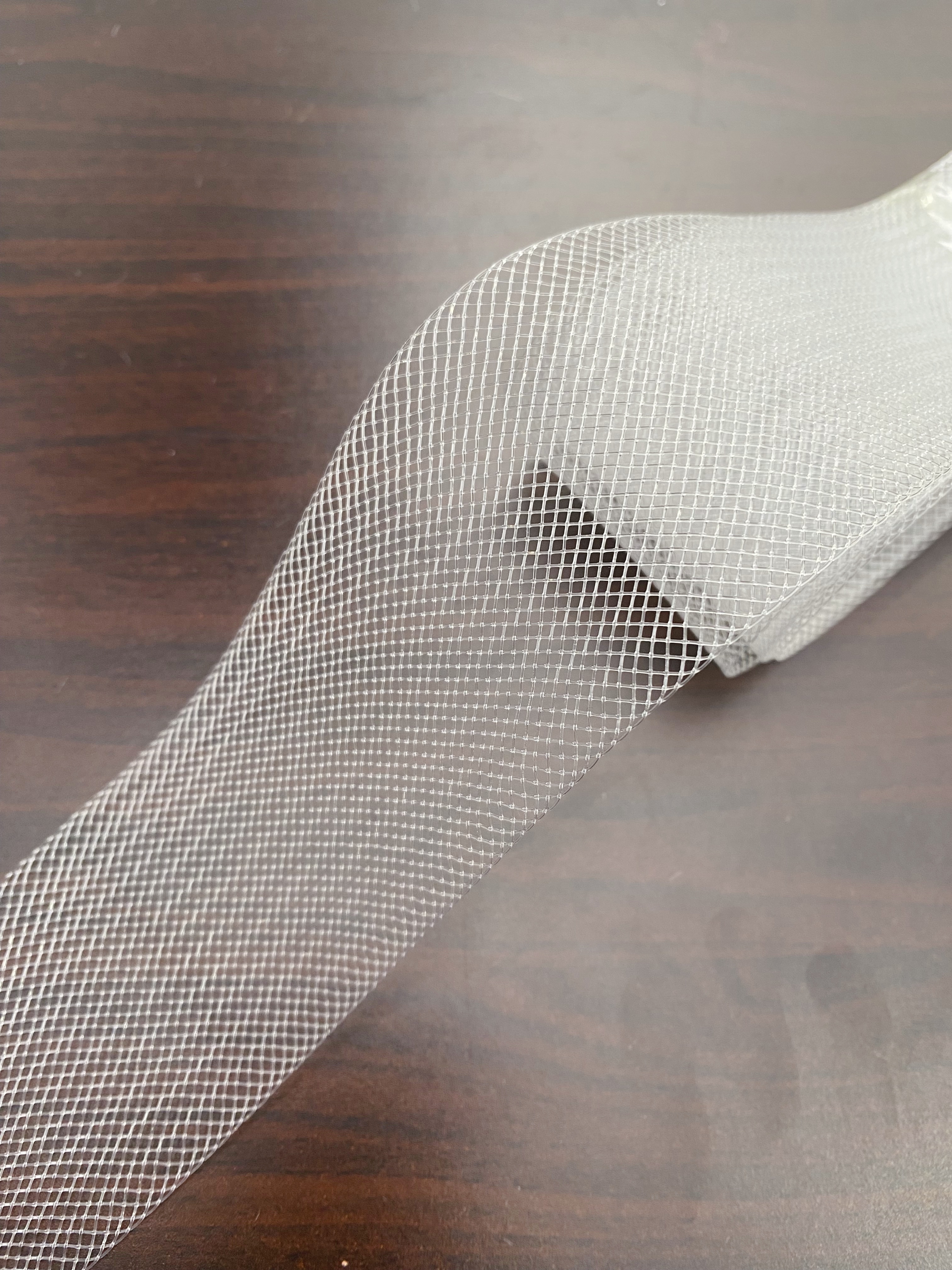 5cm Wide Horsehair Braid, Crinoline Mesh Netting, Stiff Horsehair for Sewing Wedding Dress Gowns, Hats, DIY Dressmaking