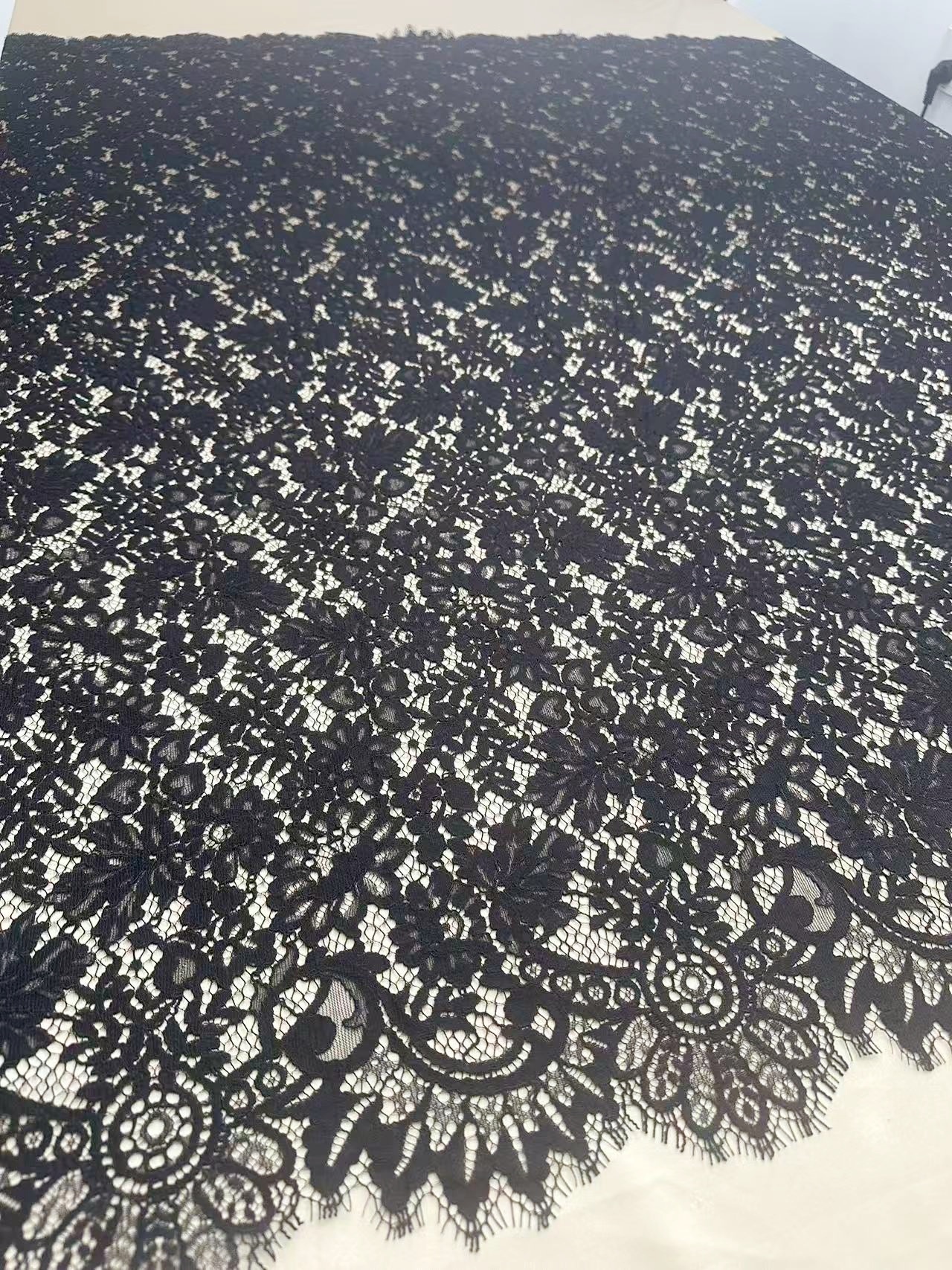 Blace Corded Lace Fabric Chantilly Lace for Wedding