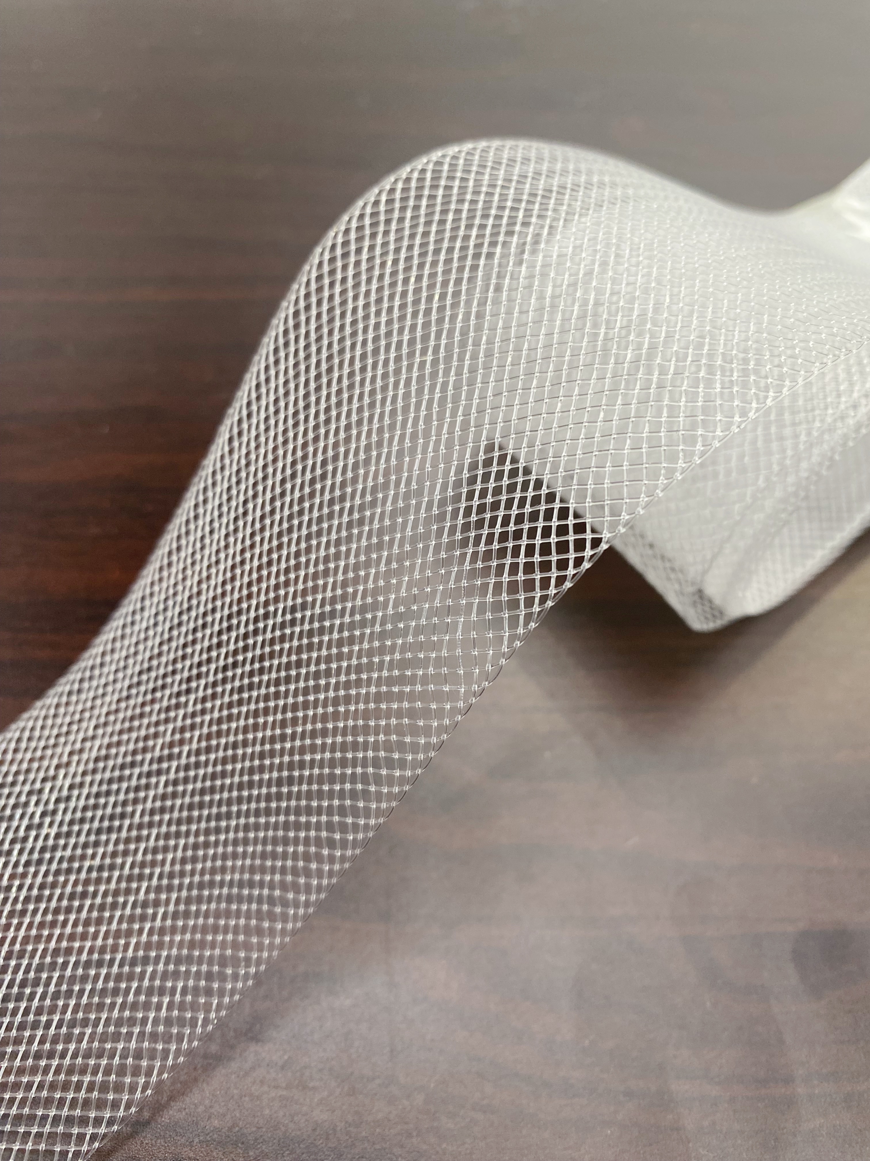 5cm Wide Horsehair Braid, Crinoline Mesh Netting, Stiff Horsehair for Sewing Wedding Dress Gowns, Hats, DIY Dressmaking