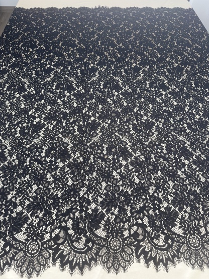 Blace Corded Lace Fabric Chantilly Lace for Wedding