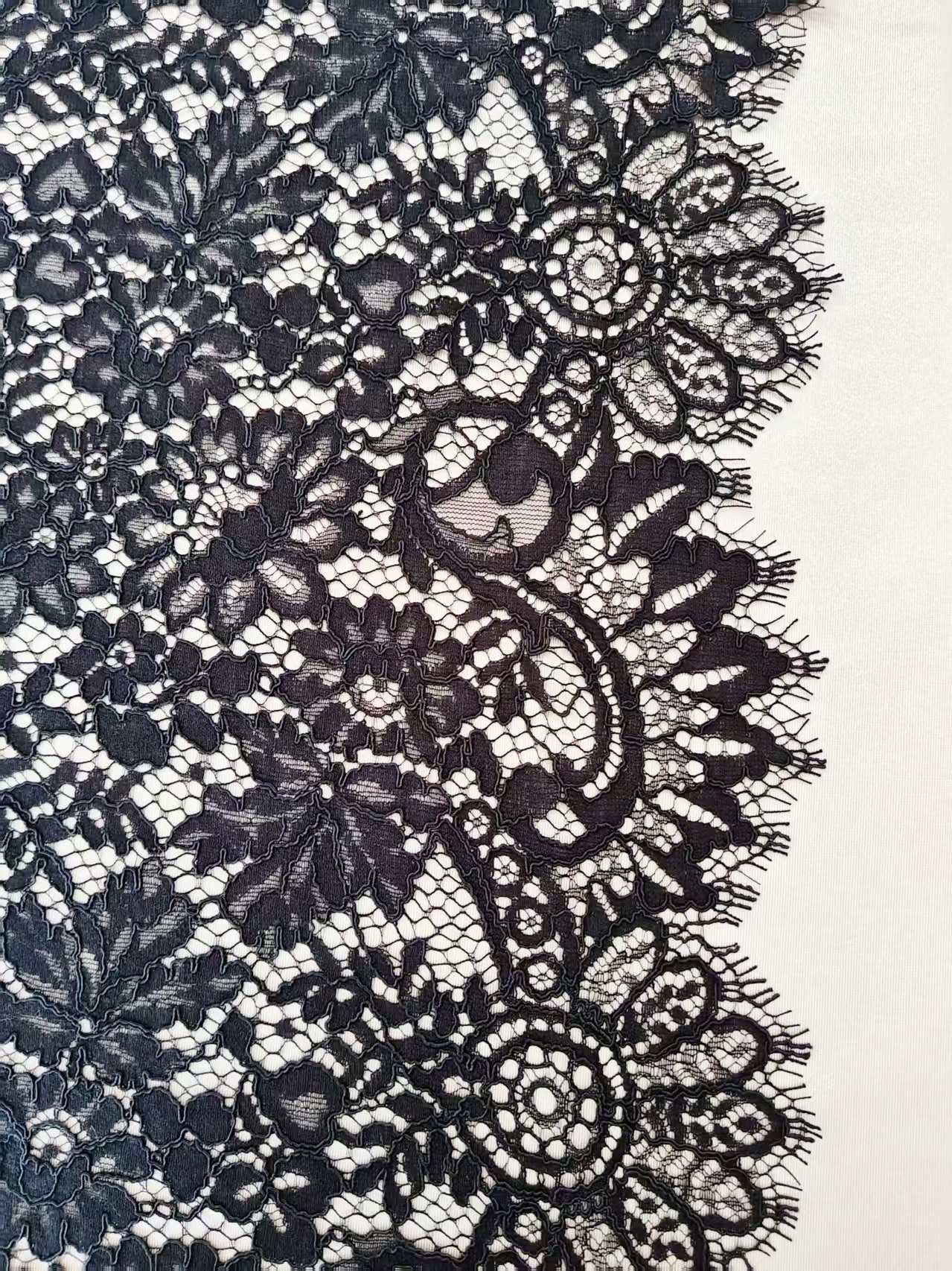 Blace Corded Lace Fabric Chantilly Lace for Wedding