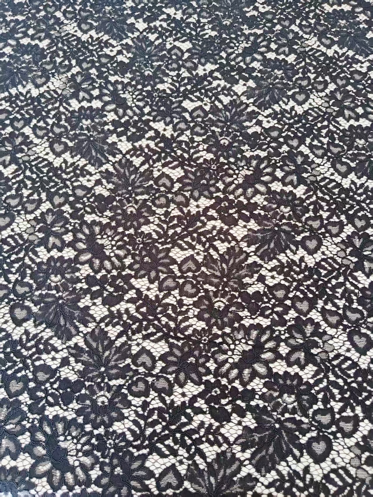 Blace Corded Lace Fabric Chantilly Lace for Wedding