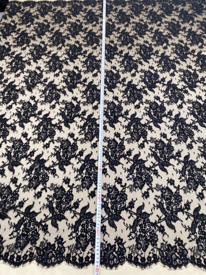 Corded Alencon Flower Lace Fabric, 3 Meters French Chantilly lace fabric trim for wedding shrugs,bridal gown,Classic lace top overlay, sold by 3 maters