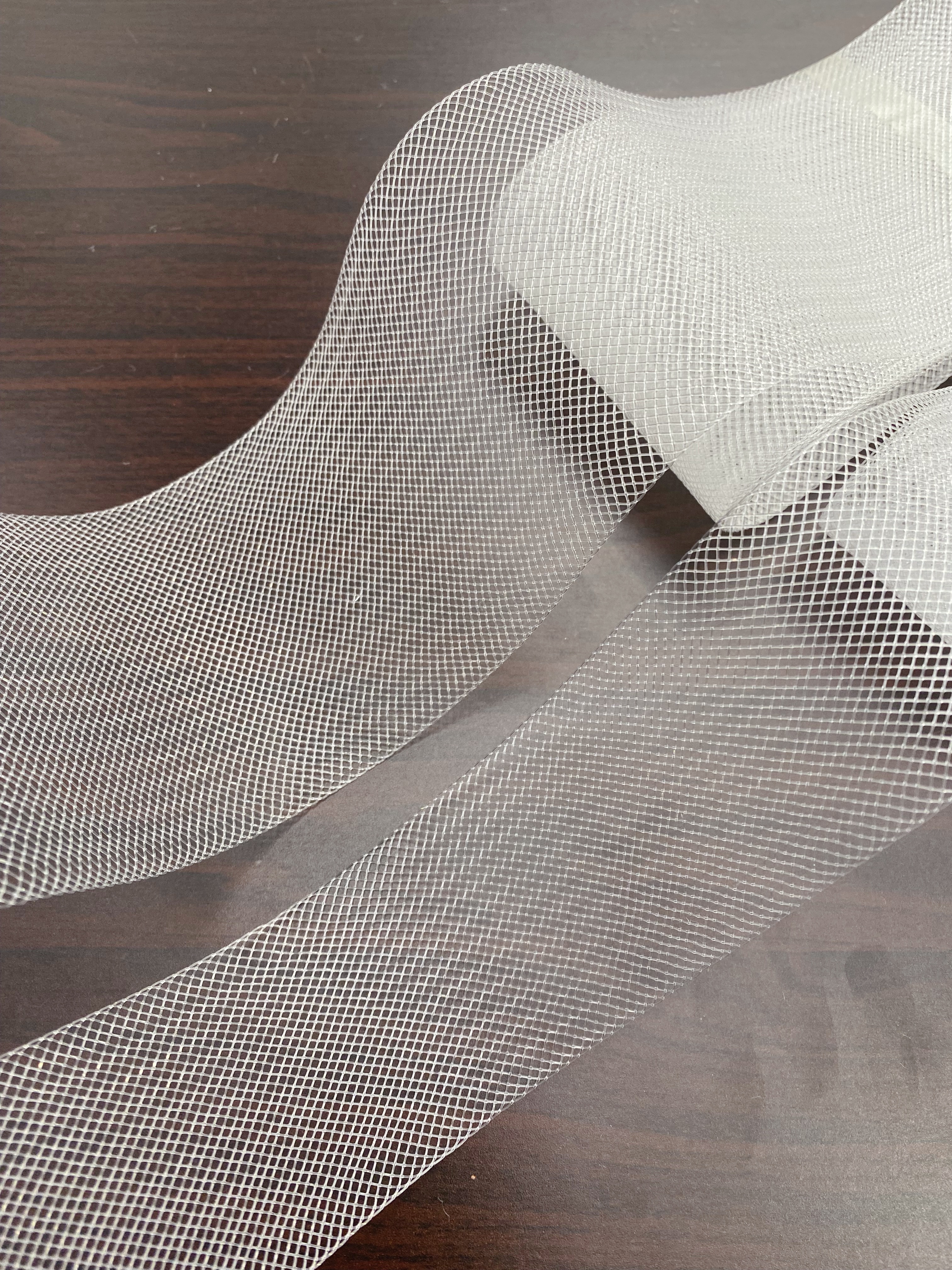 5cm Wide Horsehair Braid, Crinoline Mesh Netting, Stiff Horsehair for Sewing Wedding Dress Gowns, Hats, DIY Dressmaking