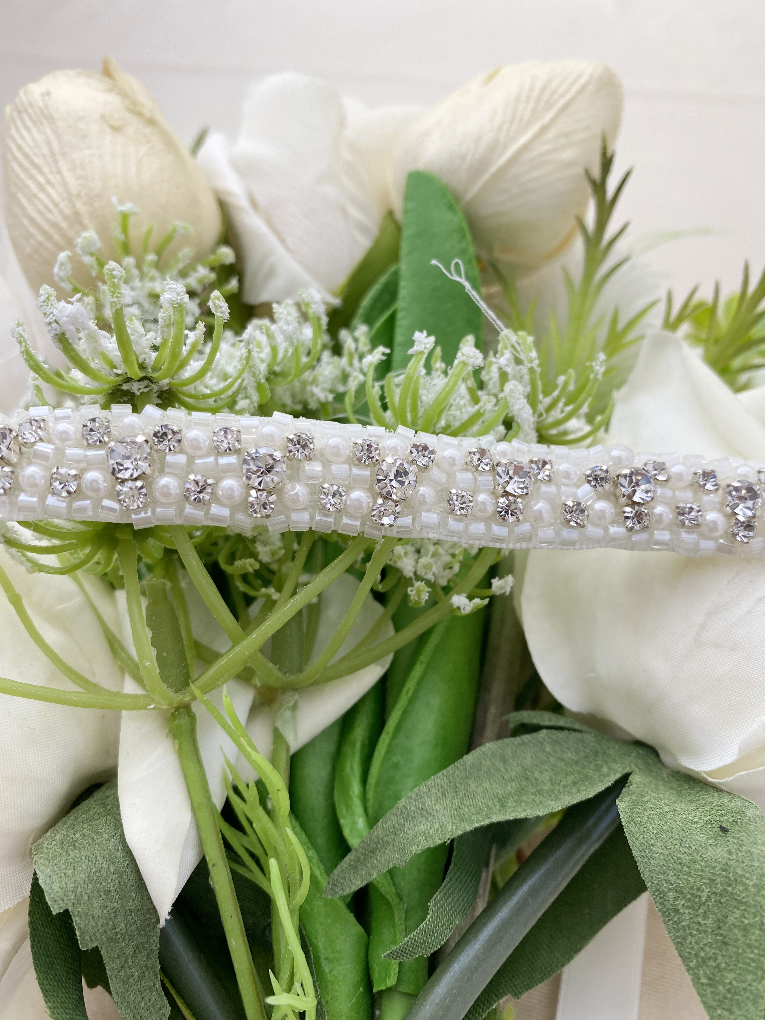 Ivory Wedding Belt with Beads & Crystal Rhinestones, Satin Ribbon Sash Belt for Bridal, Wedding Clasp Belt, Bridesmaid Accessory