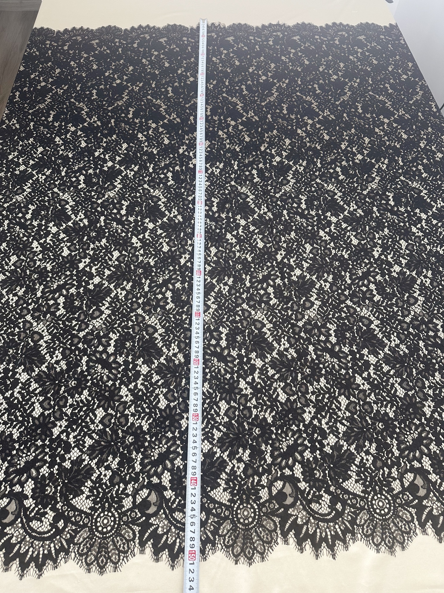 Blace Corded Lace Fabric Chantilly Lace for Wedding