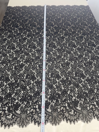 Blace Corded Lace Fabric Chantilly Lace for Wedding