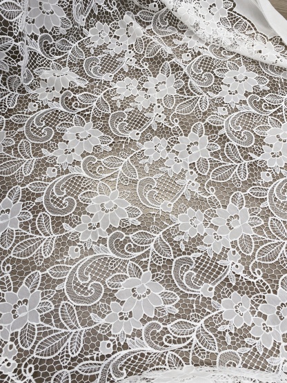 Guipure Flower Embroidery Hollowed Flower for baby dress ball gown floral by yard,Elegant Off-White Floral Embroidery Bridal Lace