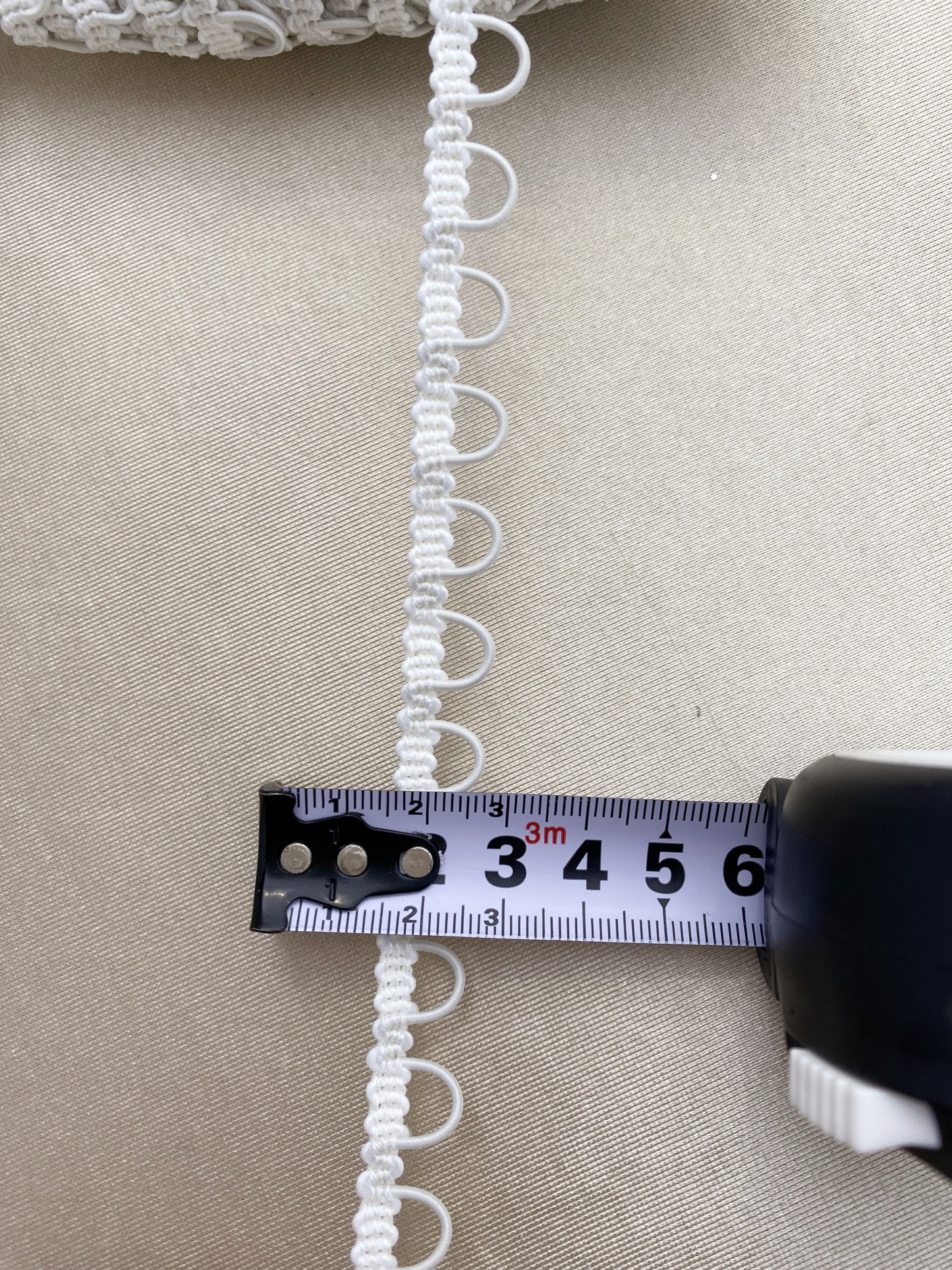 50 Yards Ivory Bridal Button Loops Trim | Elastic Wedding Gown Fasteners | DIY Bridal Corset Loops for Wedding Dress