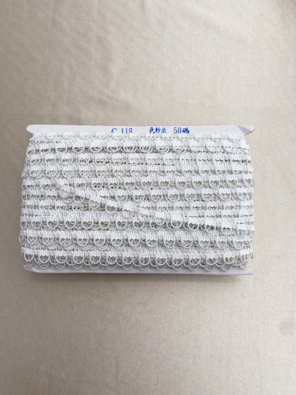 50 Yards Ivory Bridal Button Loops Trim | Elastic Wedding Gown Fasteners | DIY Bridal Corset Loops for Wedding Dress