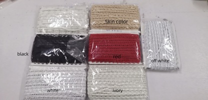 50 Yards Ivory Bridal Button Loops Trim | Elastic Wedding Gown Fasteners | DIY Bridal Corset Loops for Wedding Dress