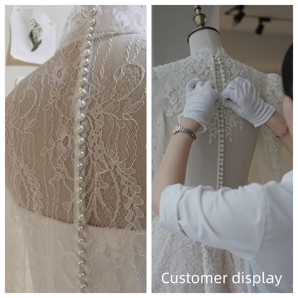 50 Yards Ivory Bridal Button Loops Trim | Elastic Wedding Gown Fasteners | DIY Bridal Corset Loops for Wedding Dress