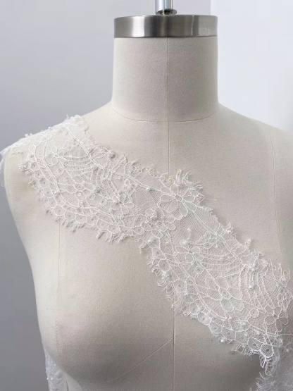Soft Chantilly Lace Trim, Beautiful Eyelash Lace Trim for Lingerie, Veils, Dresses, Gowns, Lingerie, Headbands Sold as 3-Meter Piece