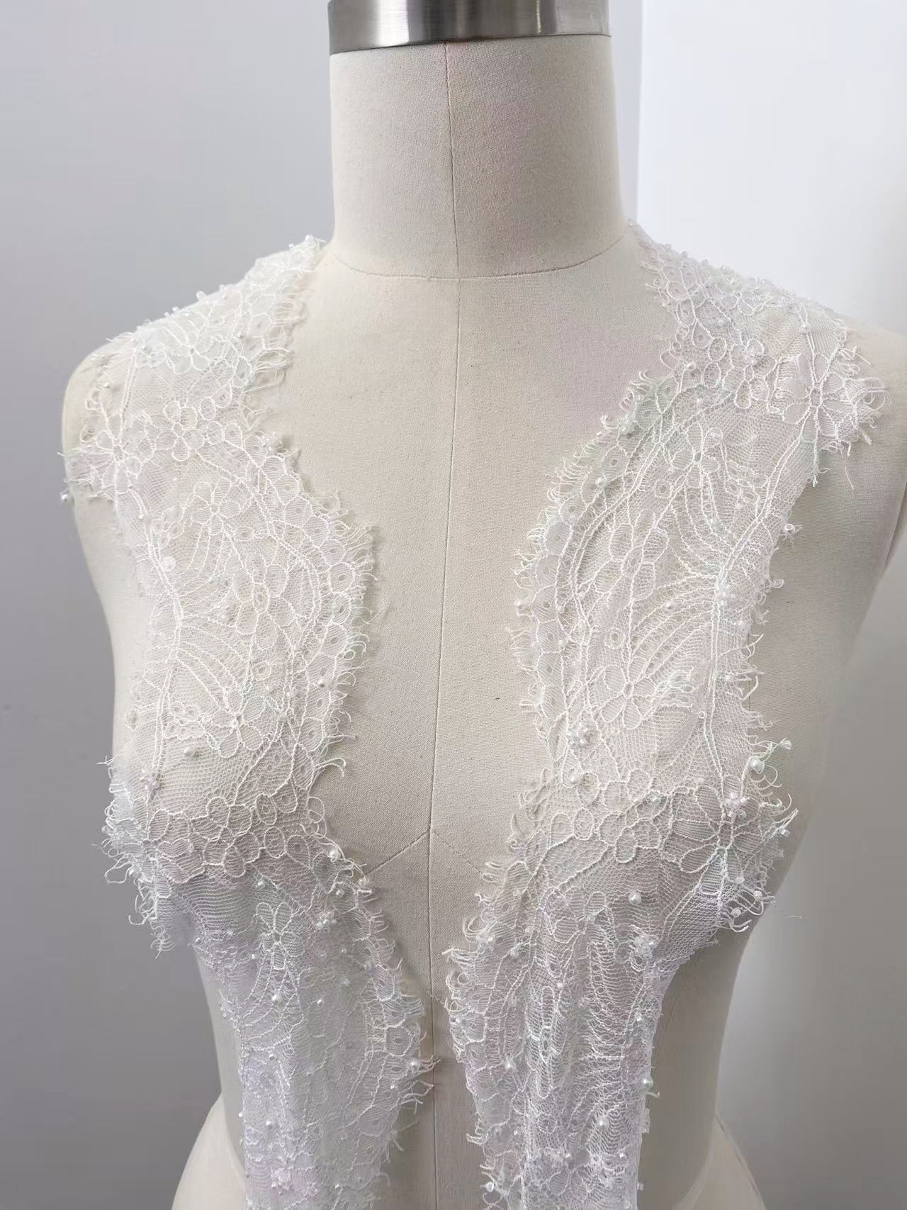 Soft Chantilly Lace Trim, Beautiful Eyelash Lace Trim for Lingerie, Veils, Dresses, Gowns, Lingerie, Headbands Sold as 3-Meter Piece